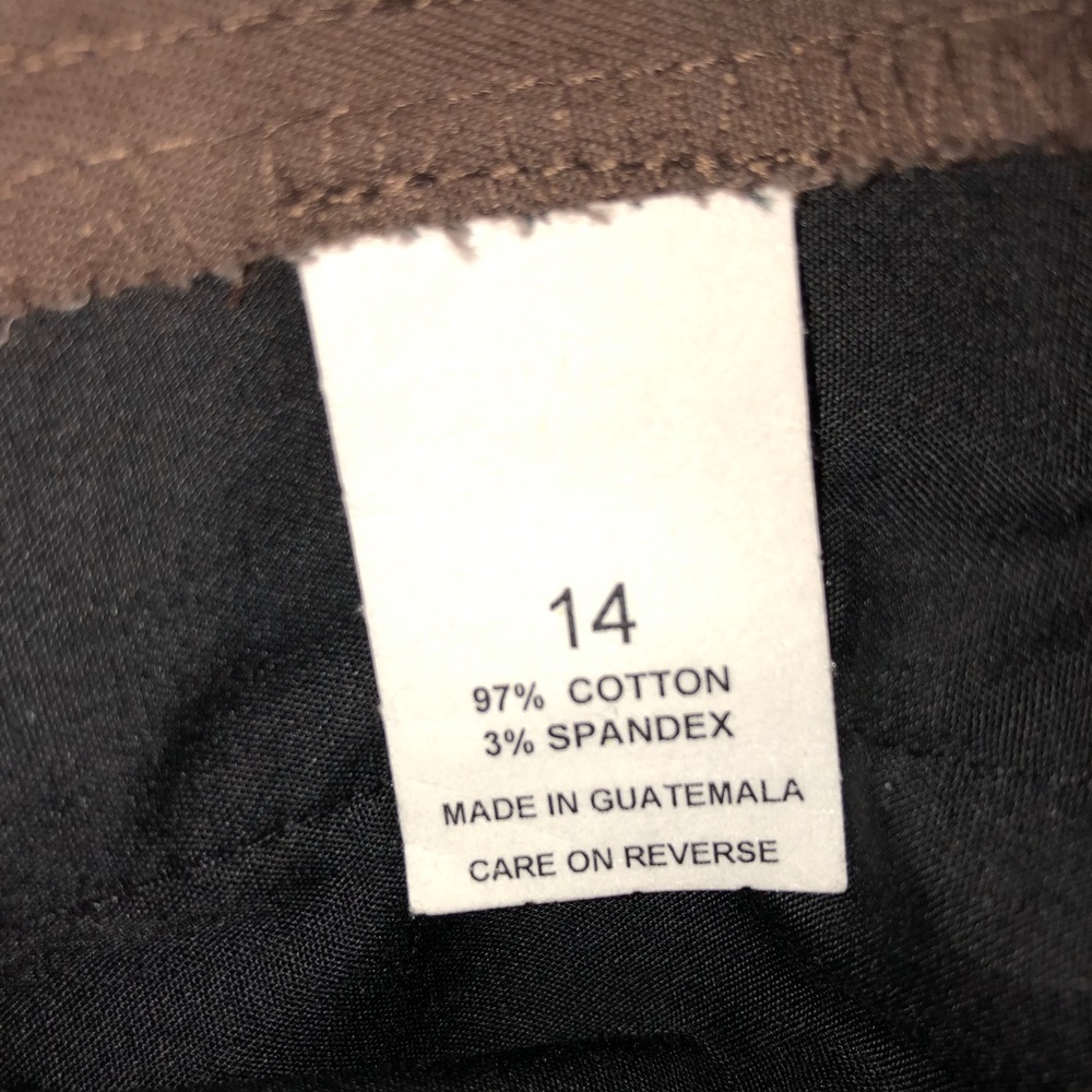 NWT Coffee brown colored pants size 14 - Picture 8 of 8